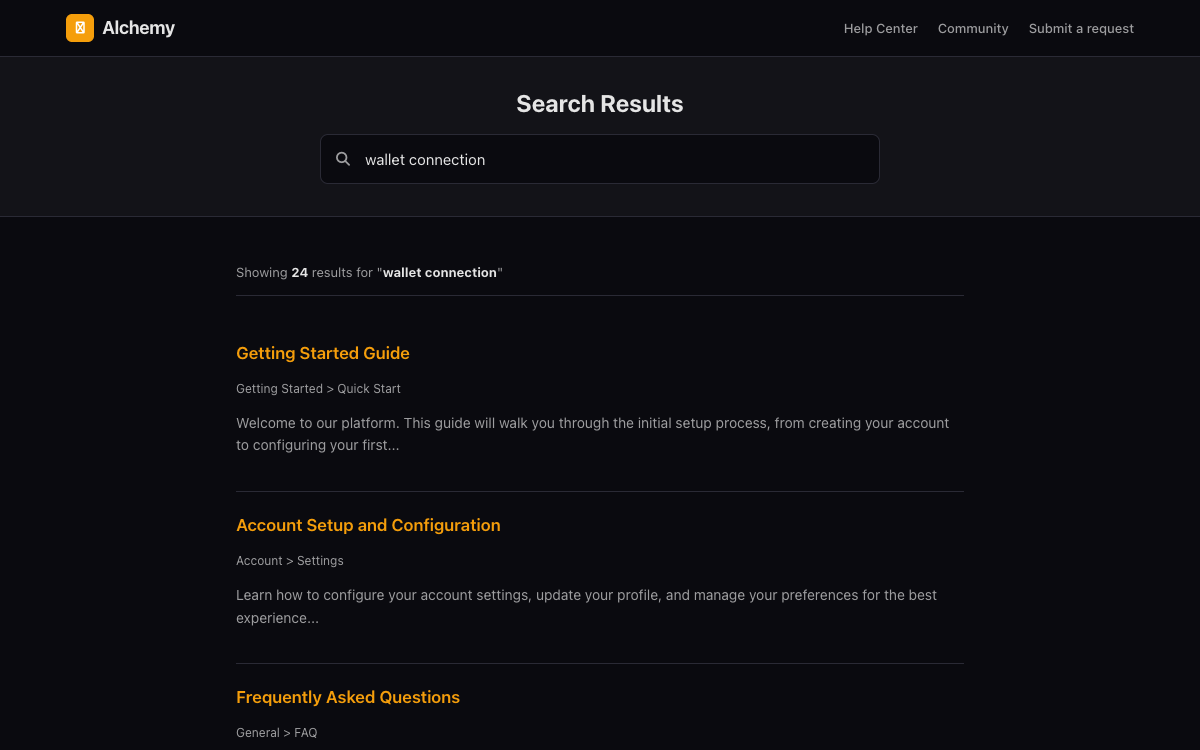 Alchemy Search preview