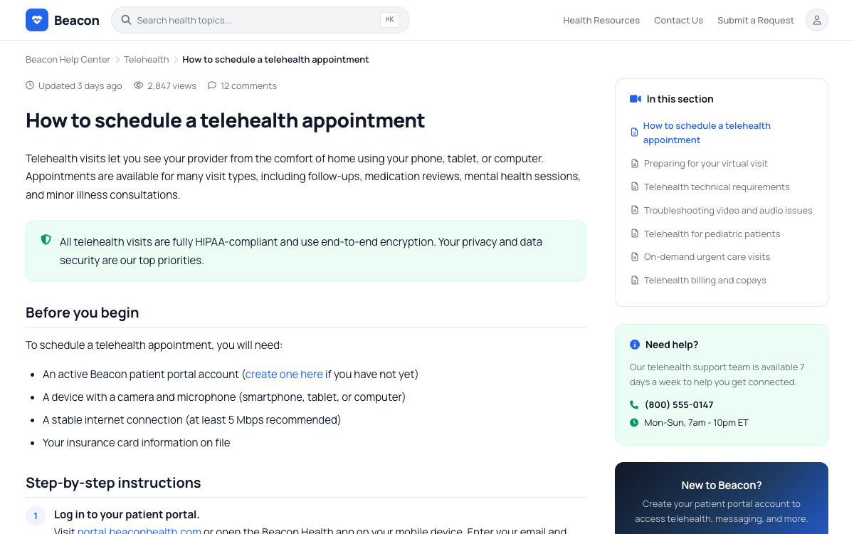 Beacon Article preview