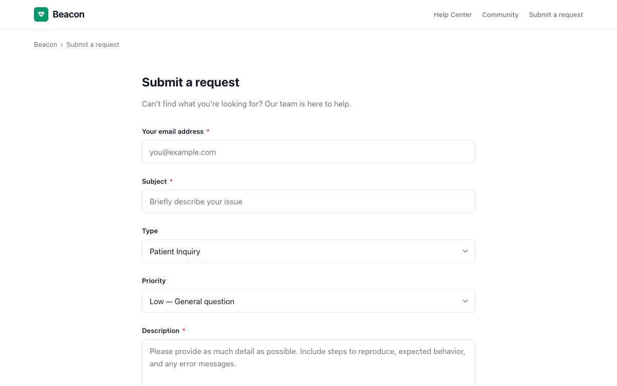 Beacon Request preview