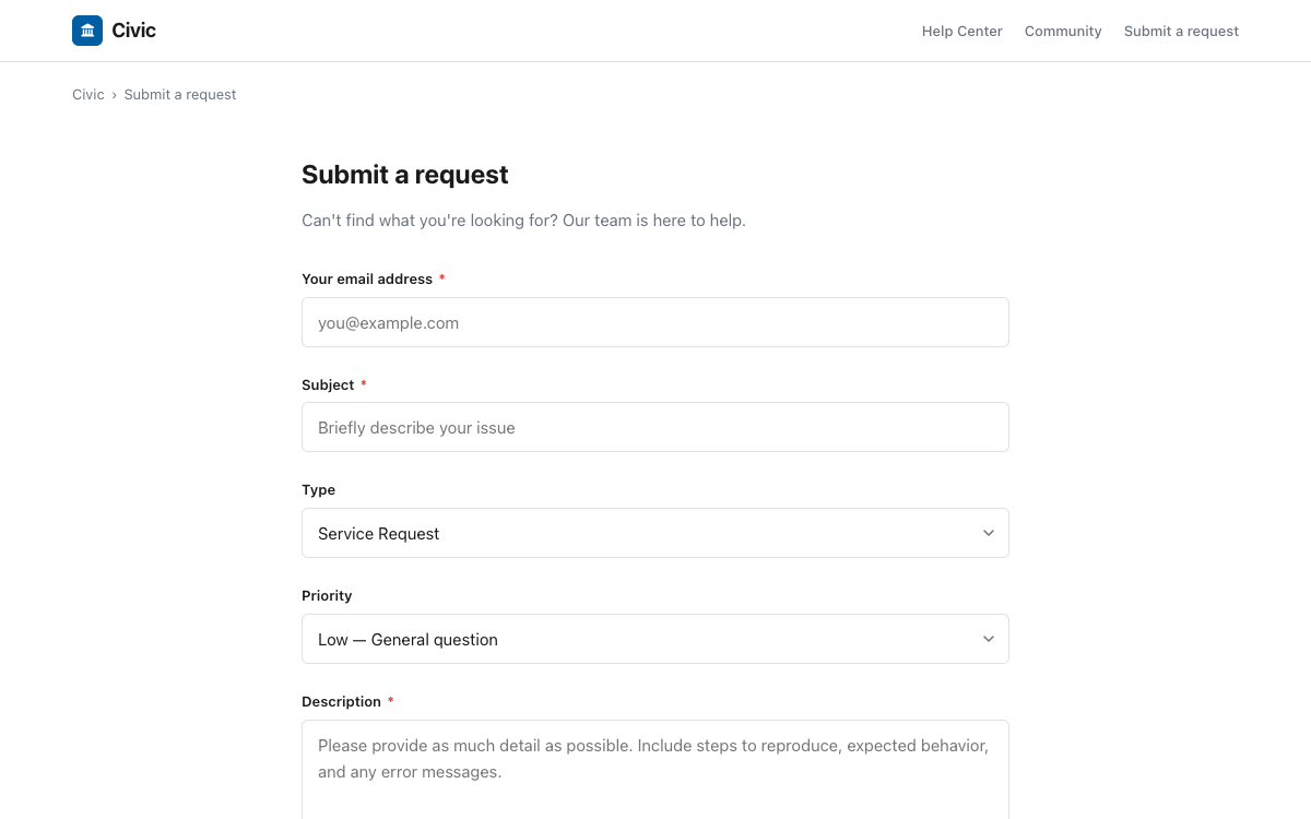 Civic Request preview