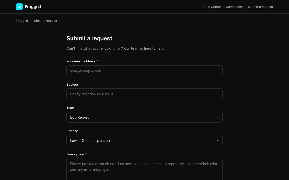 Fragged Request preview