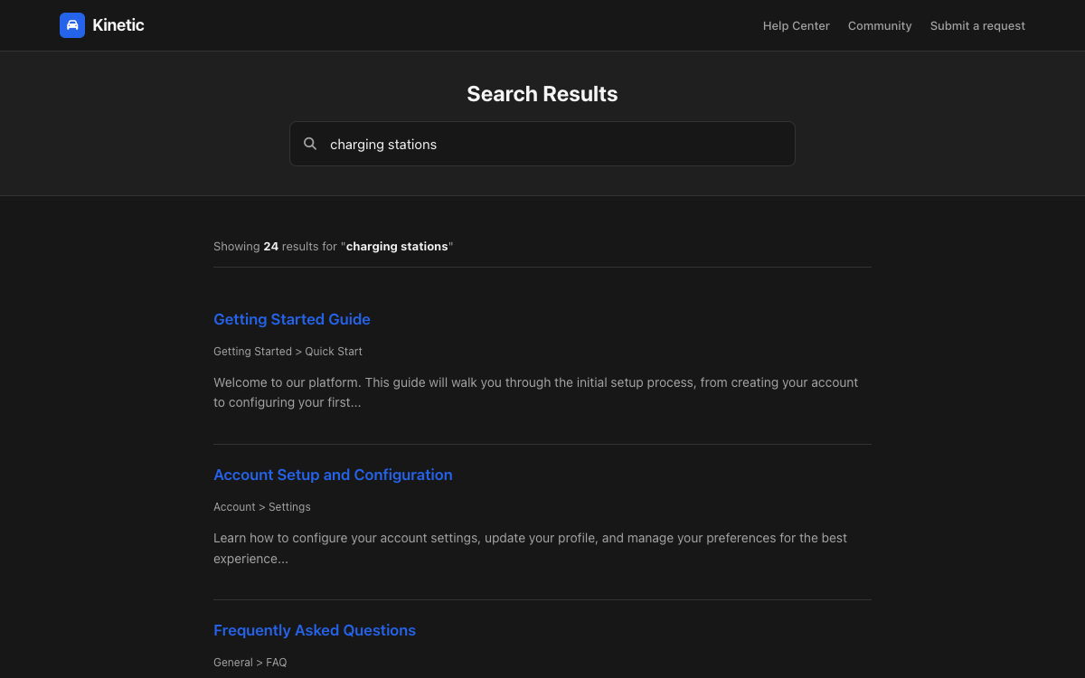 Kinetic Search preview