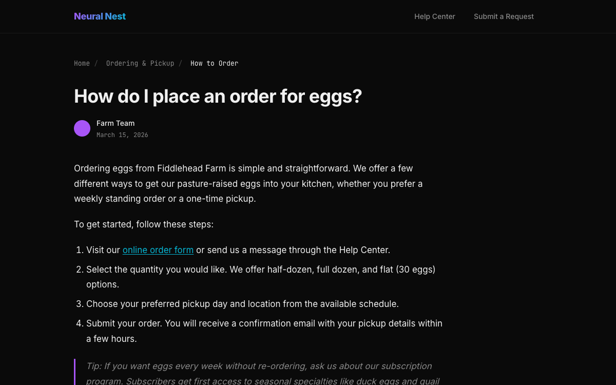 Neural Nest Article preview