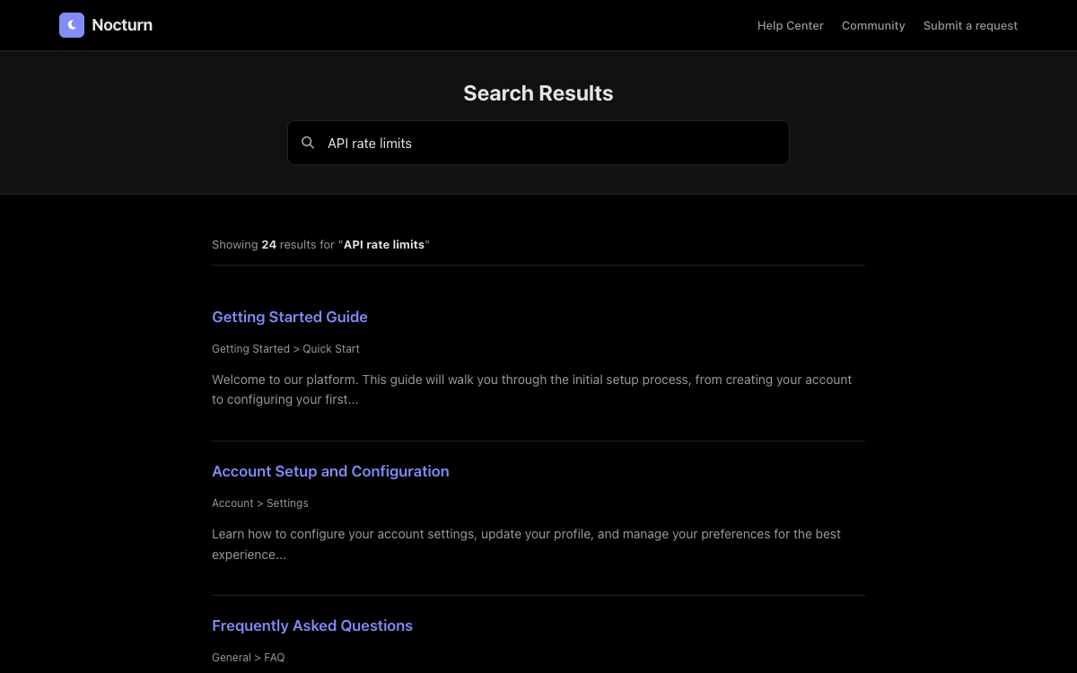 Nocturn Search preview