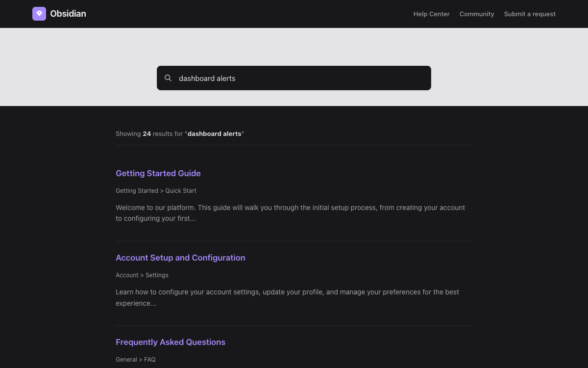 Obsidian Search preview