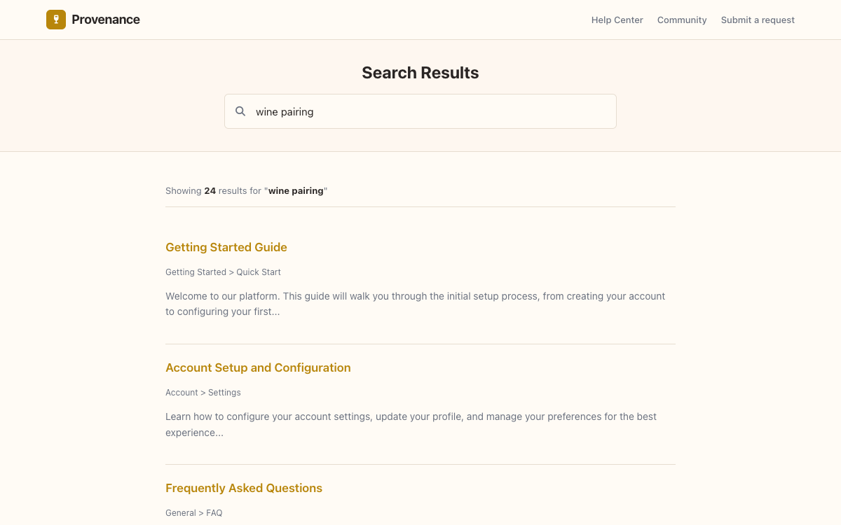Provenance Search preview