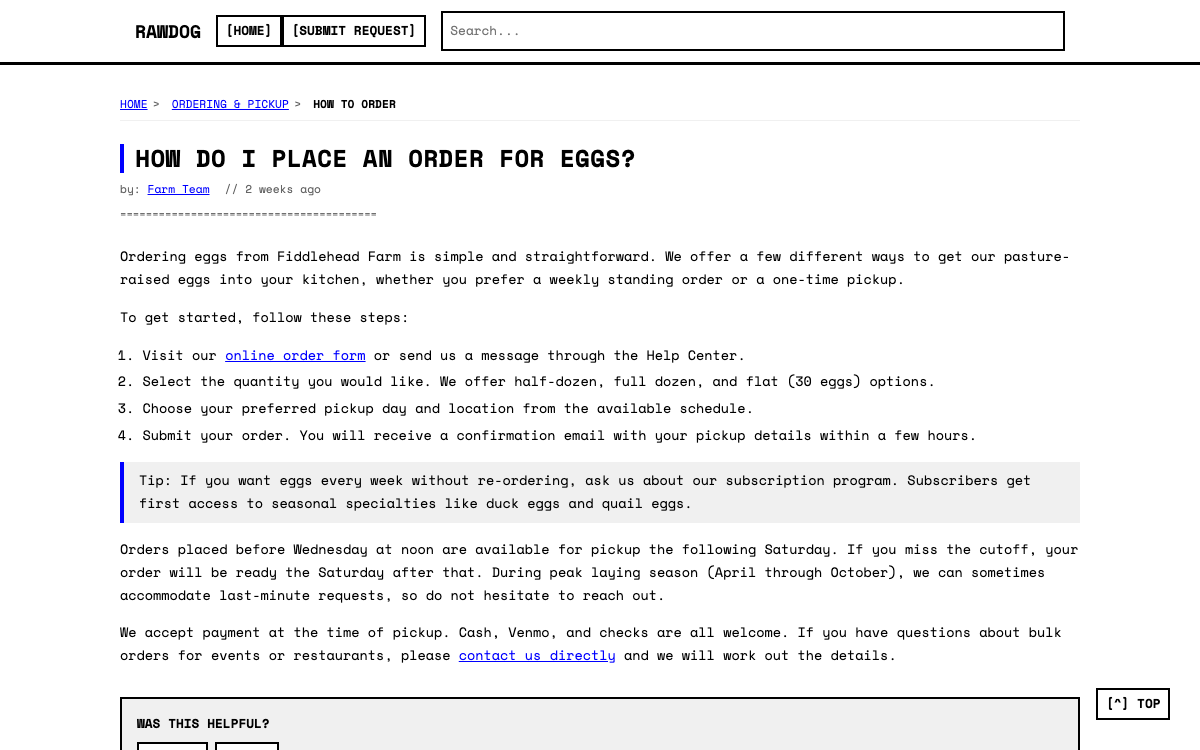 Rawdog Article preview