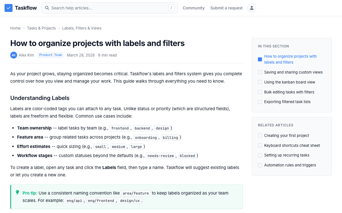 Taskflow Article preview