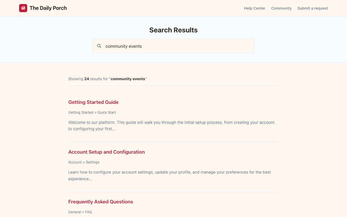 The Daily Porch Search preview