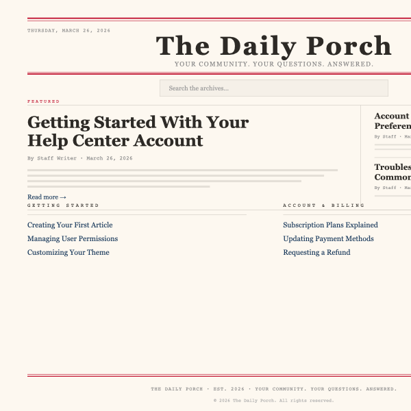 The Daily Porch preview