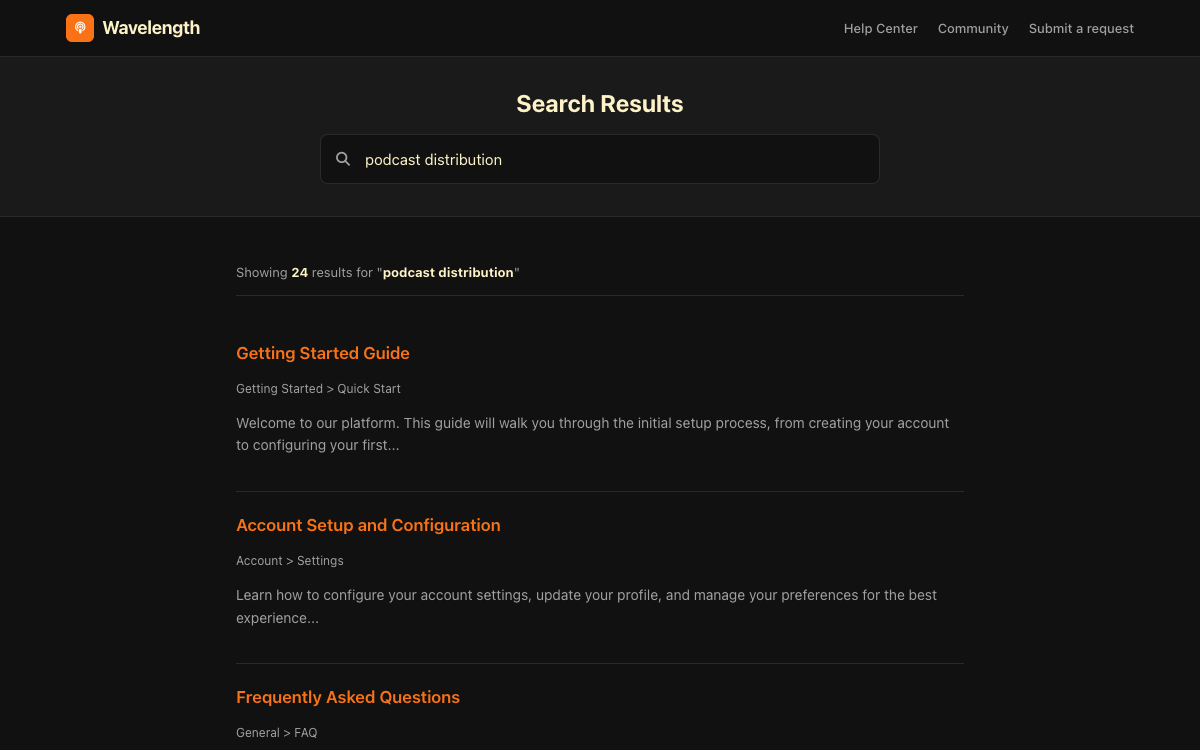 Wavelength Search preview